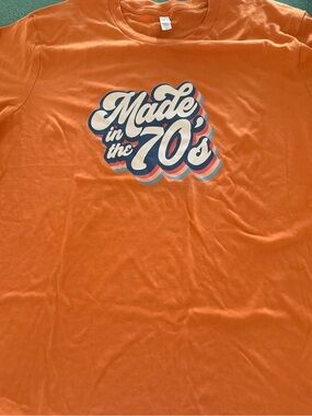 Bella Canvas Orange 'Made in the 70's' Graphic Tee